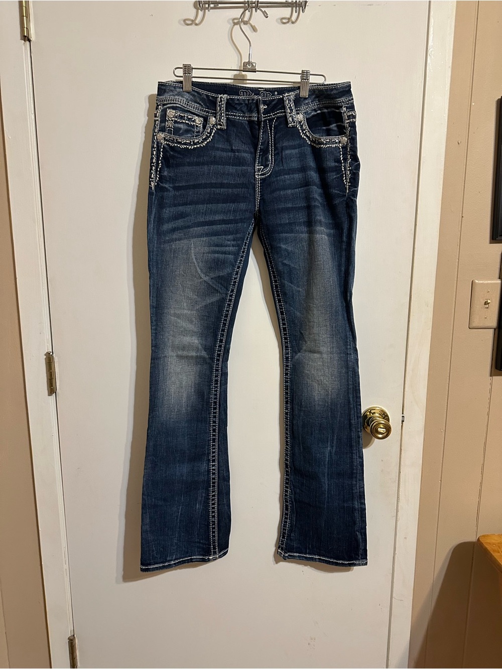 Miss Me Dark Blue Embellished Bootcut Jeans